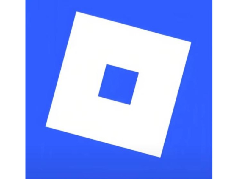 "O" logo icon of Roblox logo against a blue background