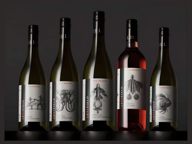 Left Field Wines Packaging Design by Steven Noble Illustrations
