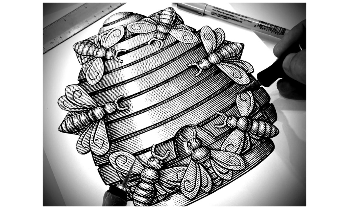 Hand-carved illustration symbolizing collaborative architectural craft