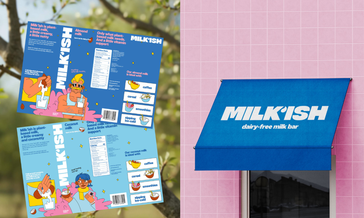 Bold, friendly packaging for alternative milk lovers