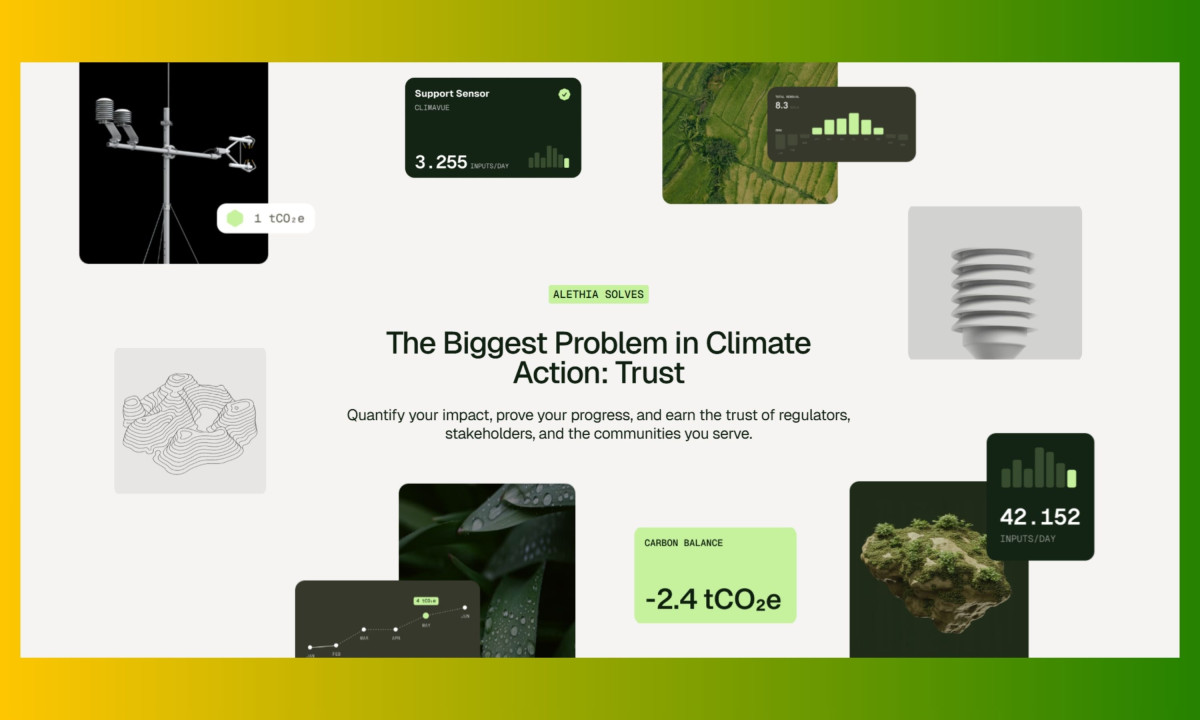 Section explaining climate trust through data and environmental metrics