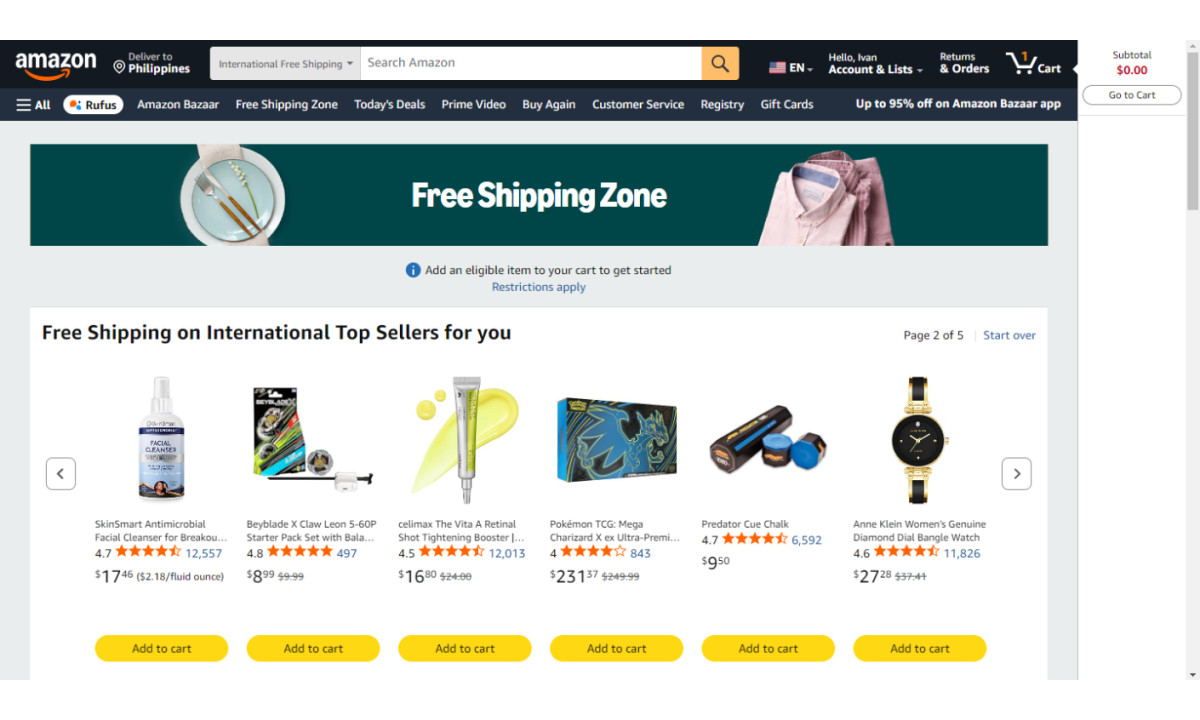 Amazon Retail Website
