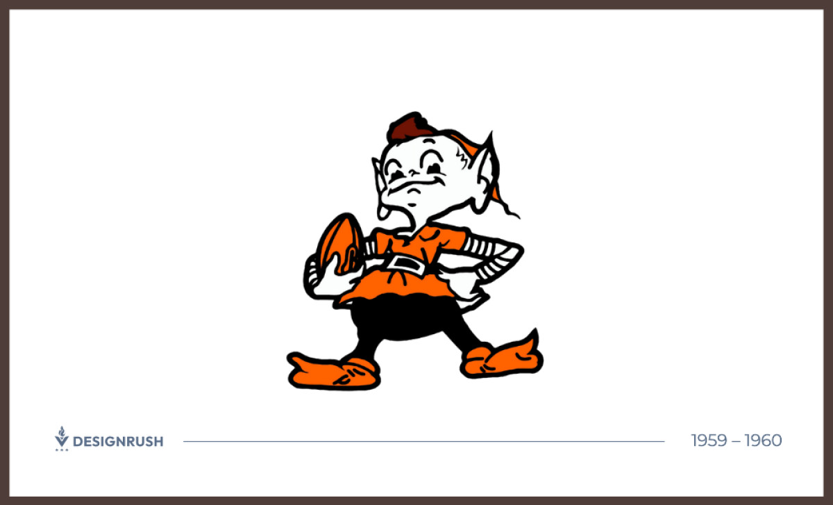 1959 –1969 Elf in Orange Cleveland Browns Logo Design