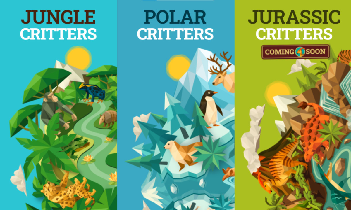 Geometric puzzles, rotating quadrants, dancing critters