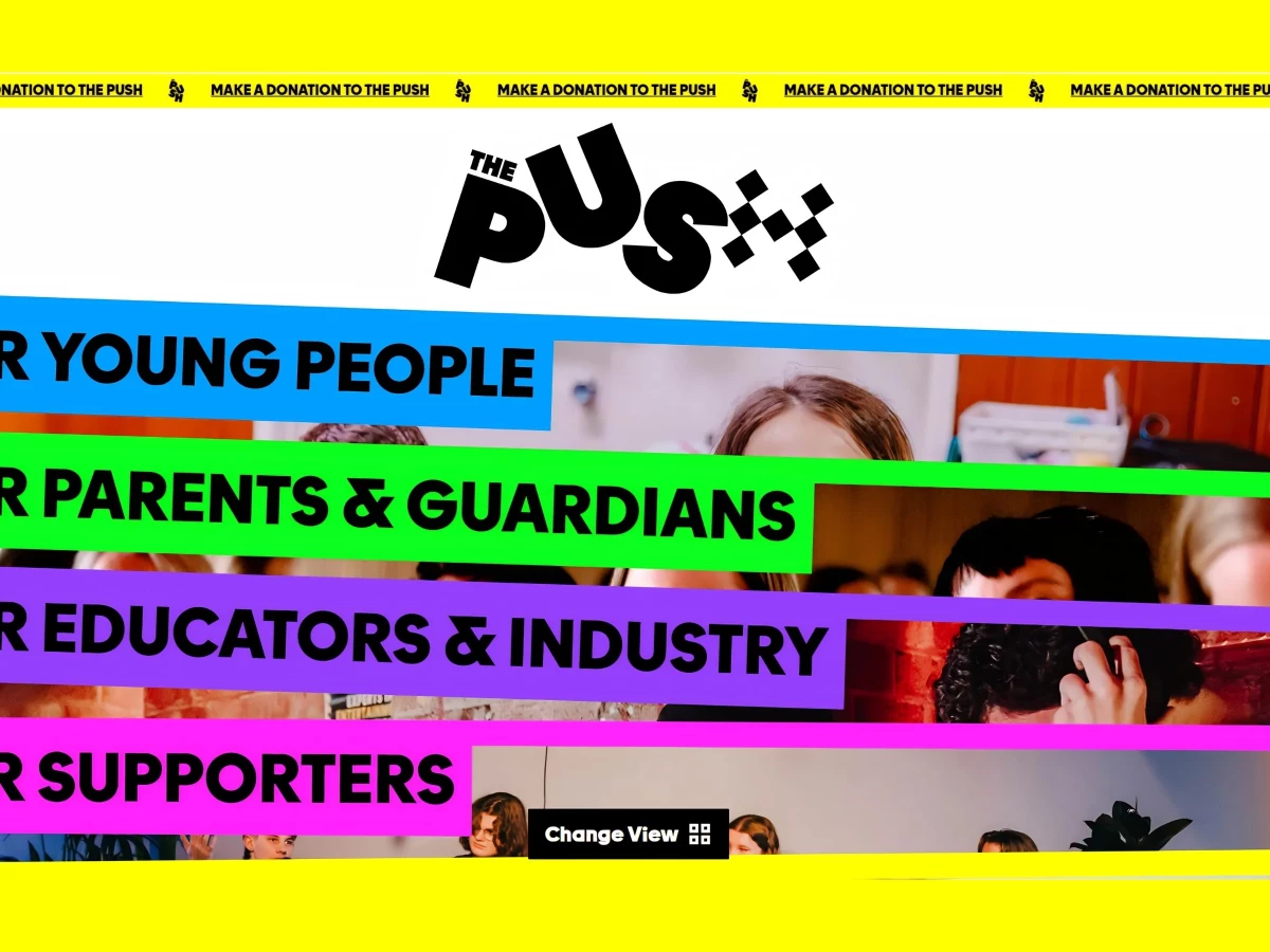 The Push Website Design by Bone Digital