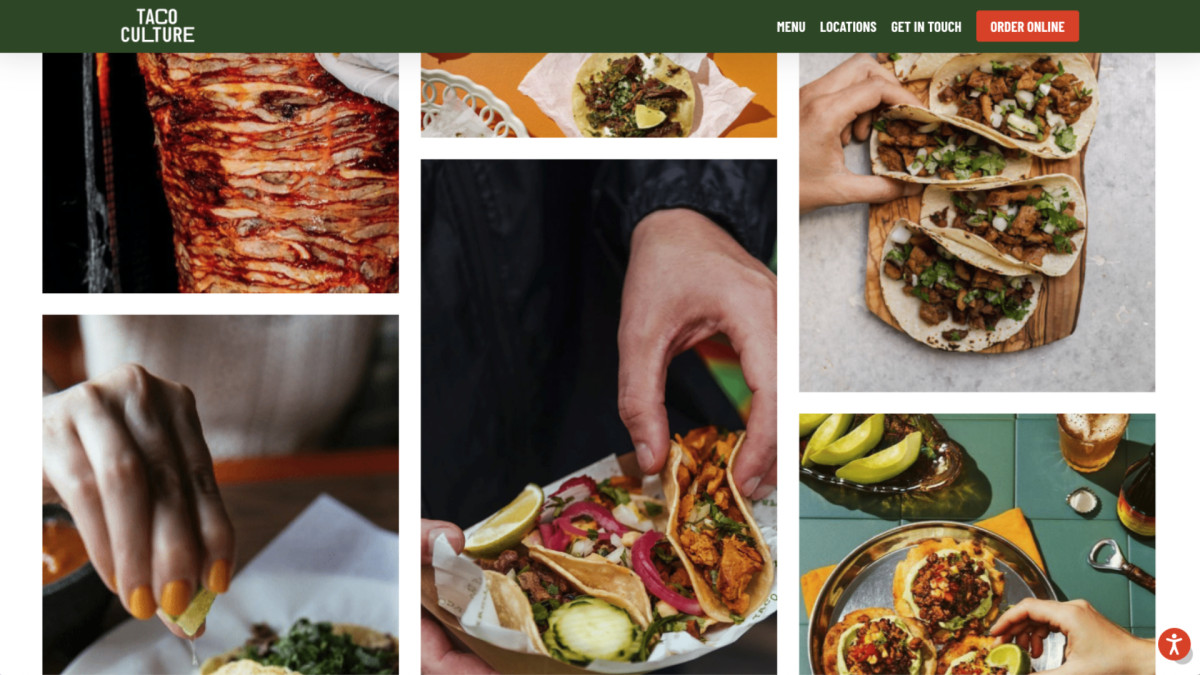 Street food energy wrapped in clean web design