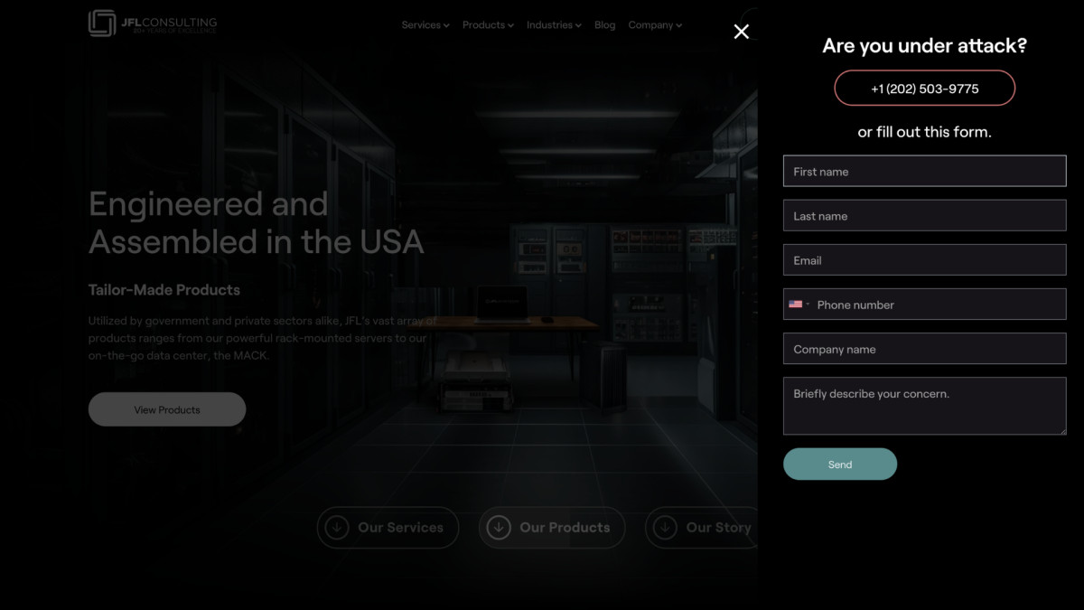 JFL Consulting Homepage Design