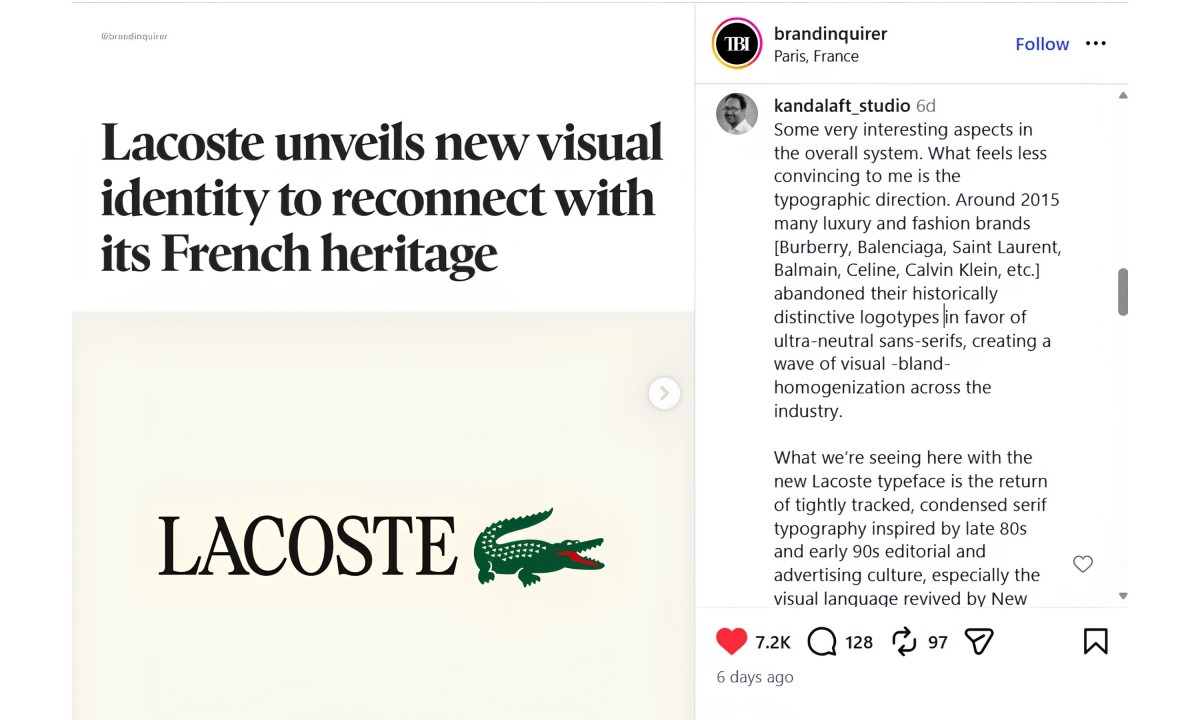 Lacoste Web Design Logo Design