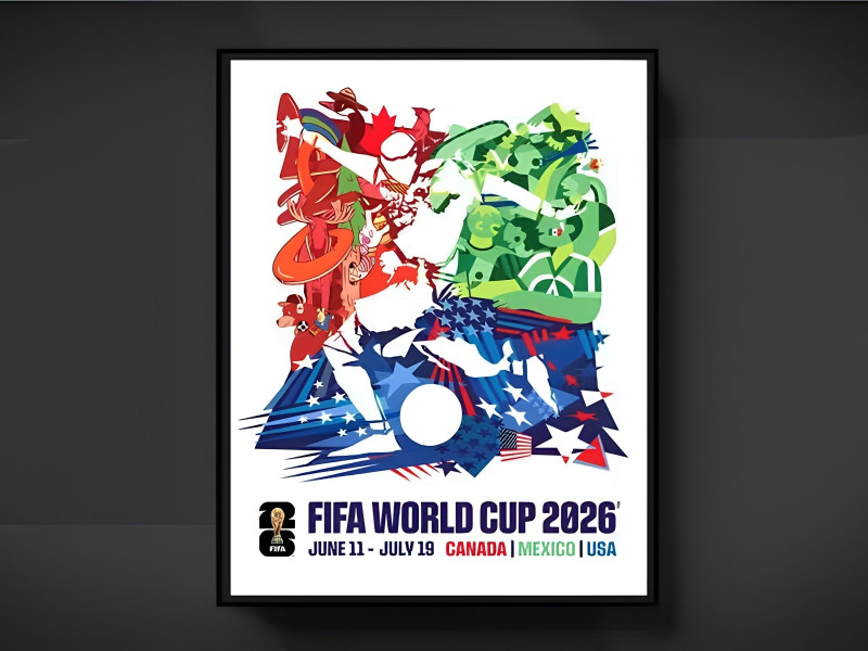 FIFA World Cup 2026 Official Tournament Poster Print Design by Carson Ting, Minerva GM, and Hank Willis Thomas