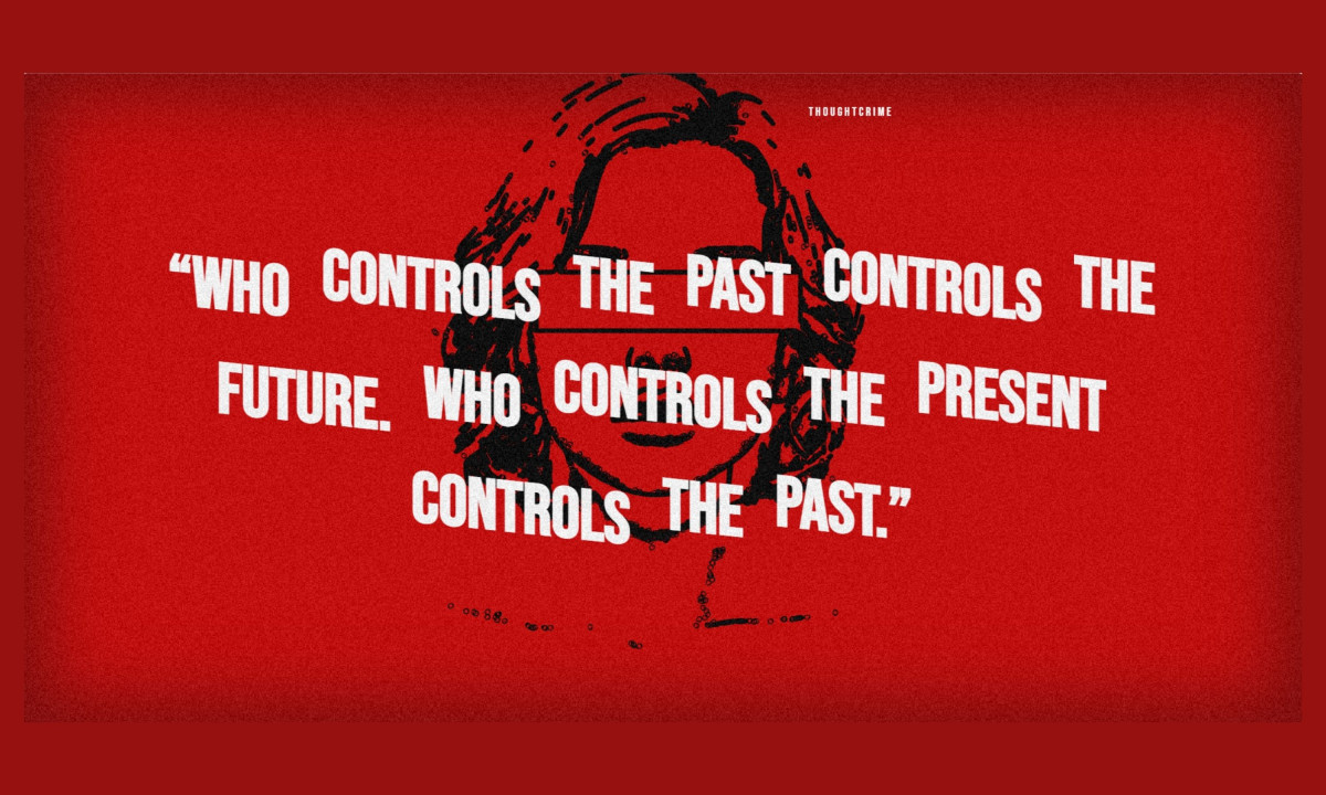White text overlays a black human silhouette against red.