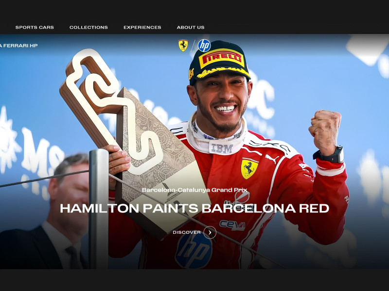 Scuderia Ferrari HP Formula 1 Website Design