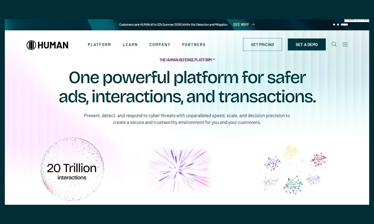 A webpage section titled One powerful platform featuring colorful abstract data visualization graphics.