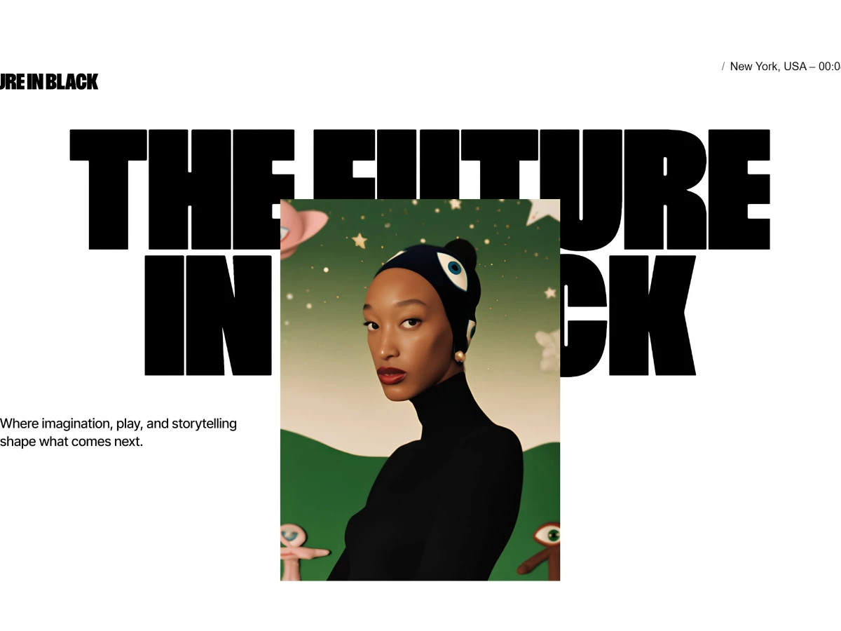 The Future in Black Website Design by Golden Launch Creative