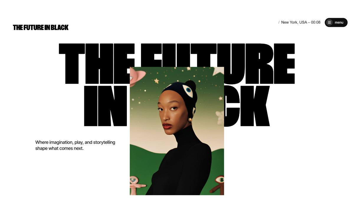 The Future in Black Website Design by Golden Launch Creative