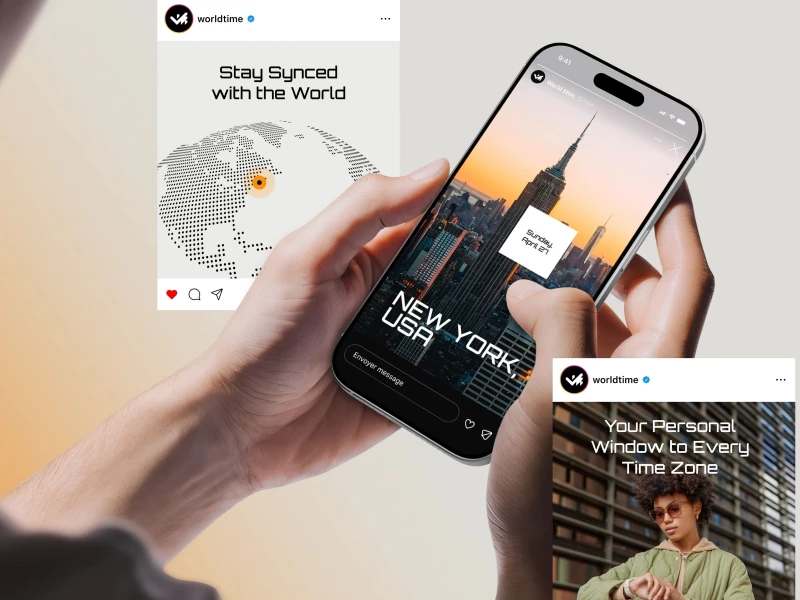 World Time App Design by Nixtio
