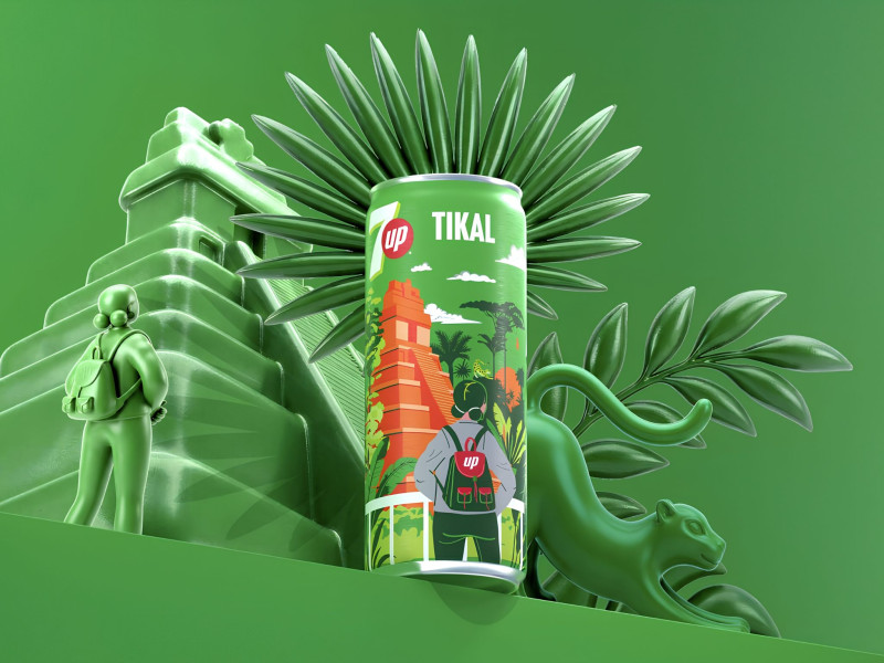 7UP Destinos Guatemala Collection Packaging Design by PepsiCo Design