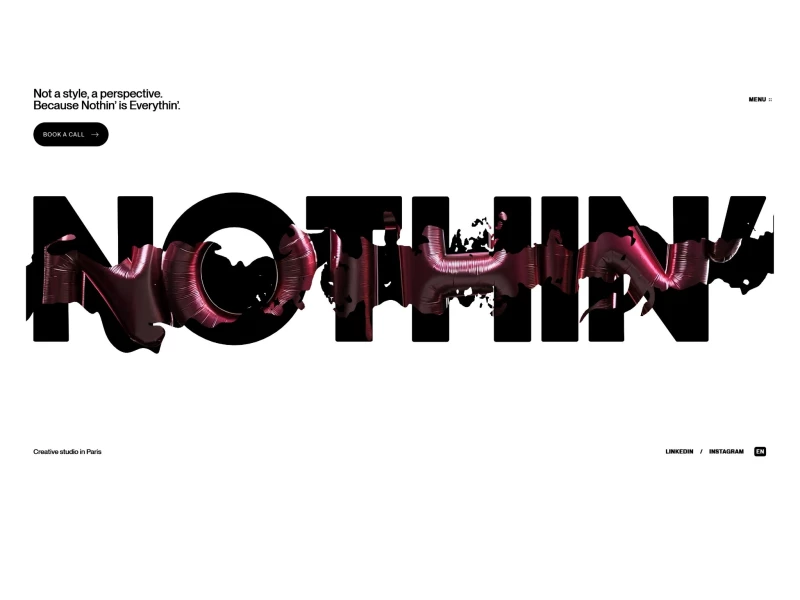 Nothin' Website Design by Carre Studio
