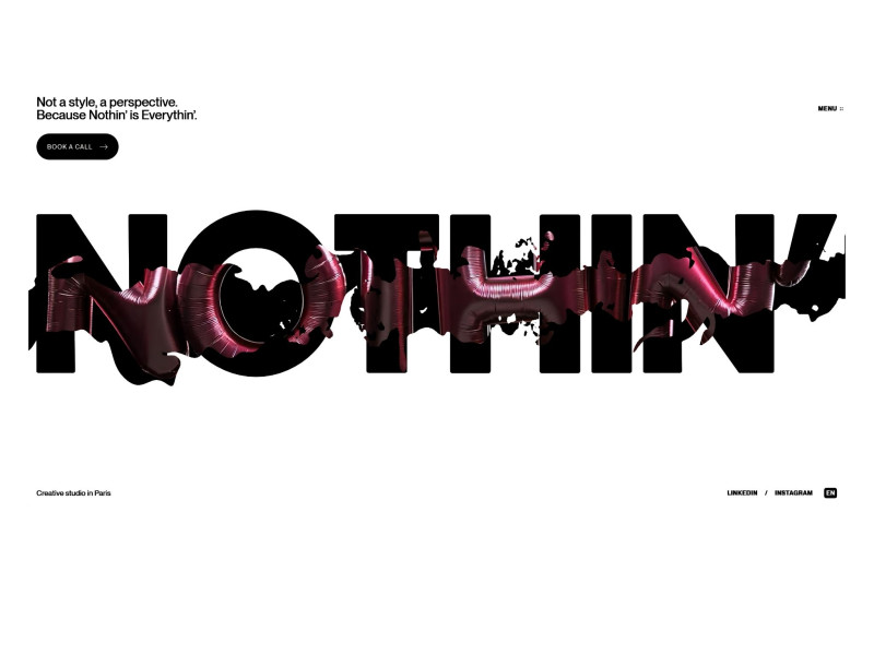 Nothin' Website Design by Carre Studio