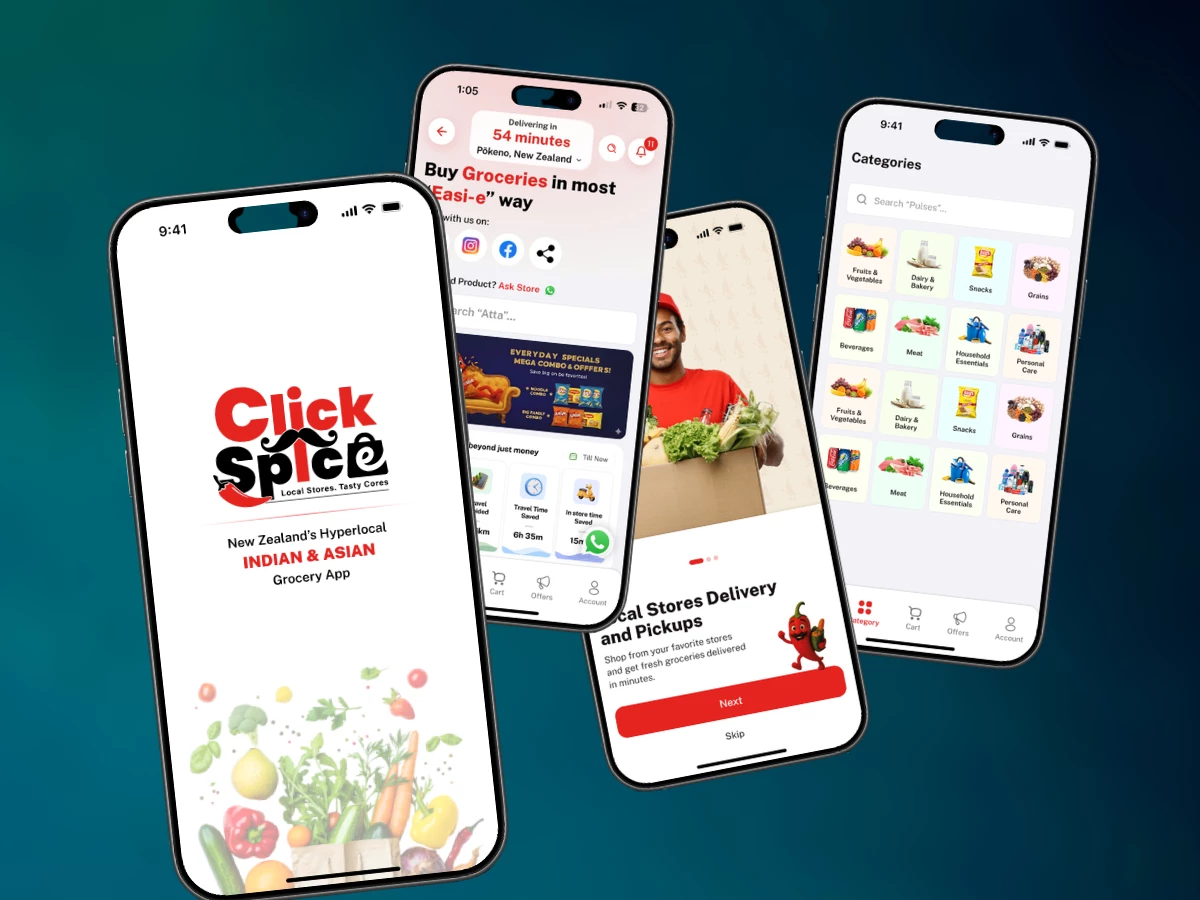 ClickSpice App Design by Suffescom Solutions Inc.