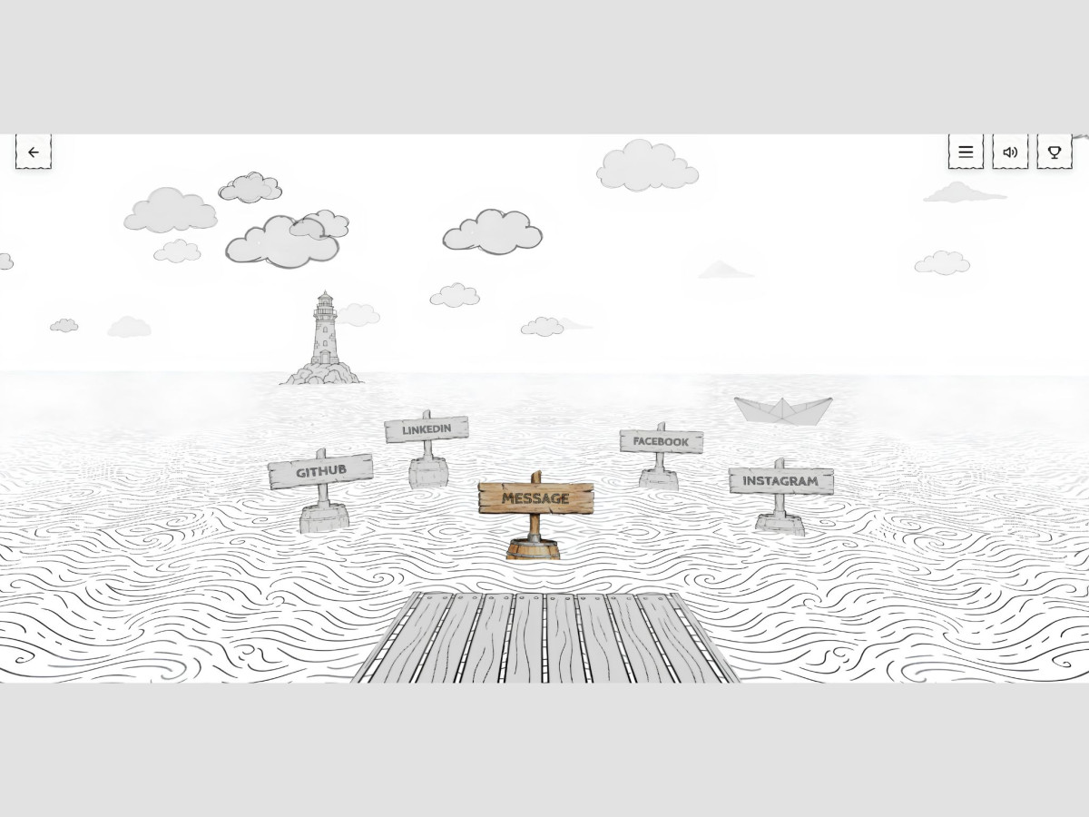 Illustrated 3D ocean with social media signposts.