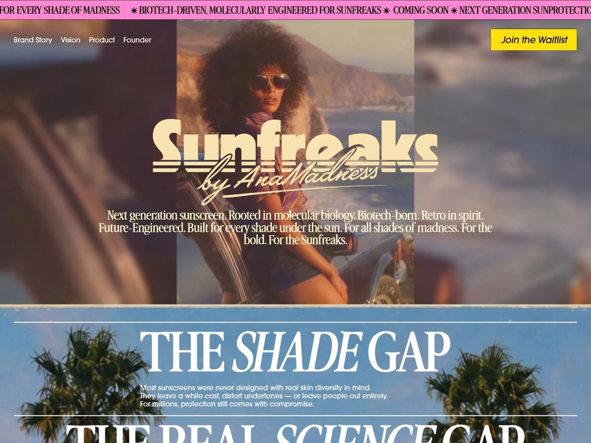 Sunfreaks Website Design by Denis Turbin
