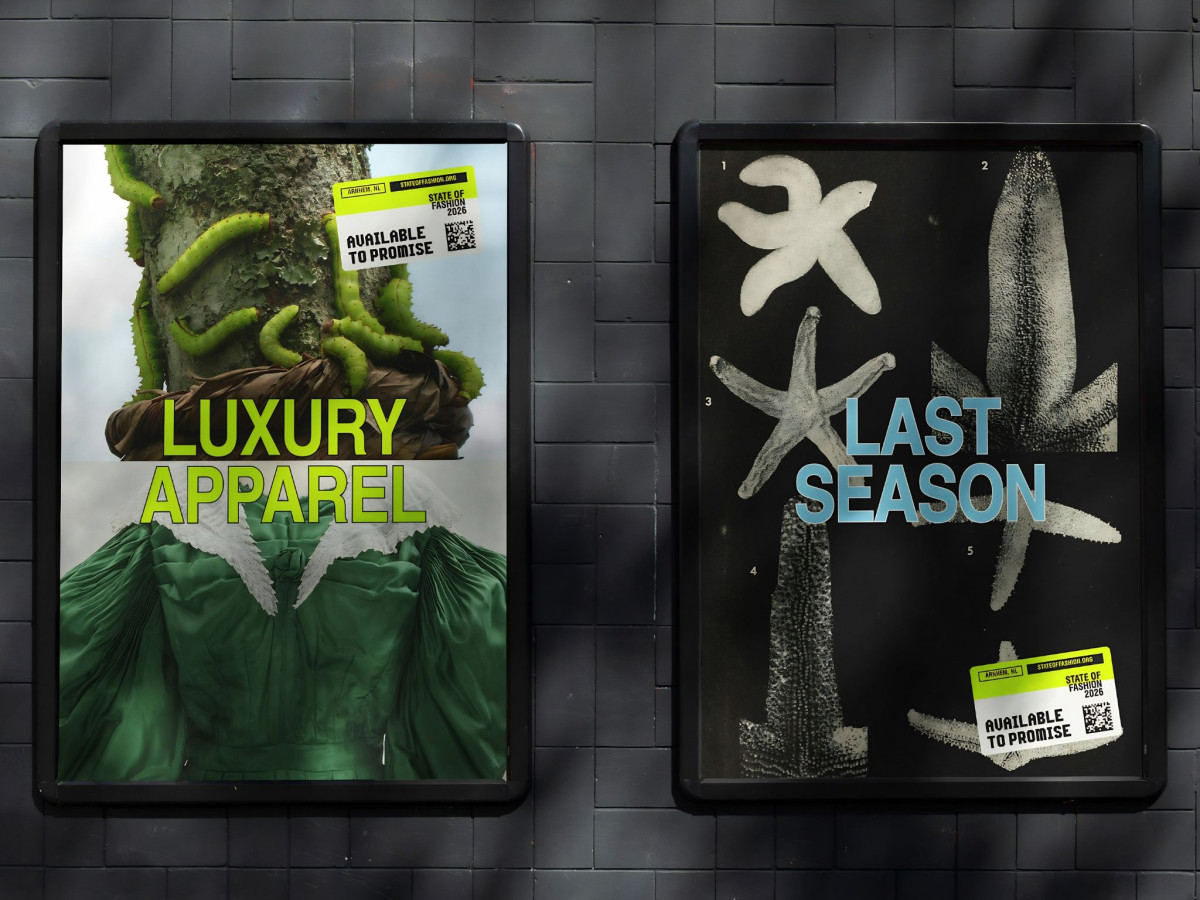 Two framed State of Fashion 2026 promotional posters.