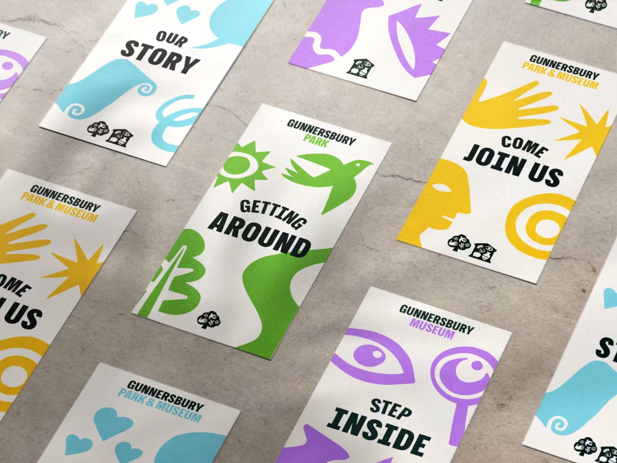 Colorful park leaflets.