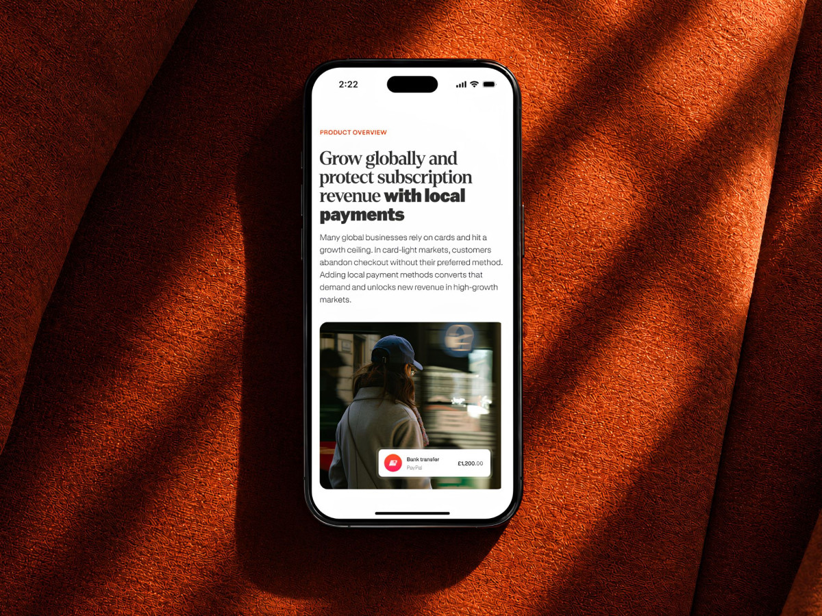 Smartphone showing a Boku product overview page about local payments.