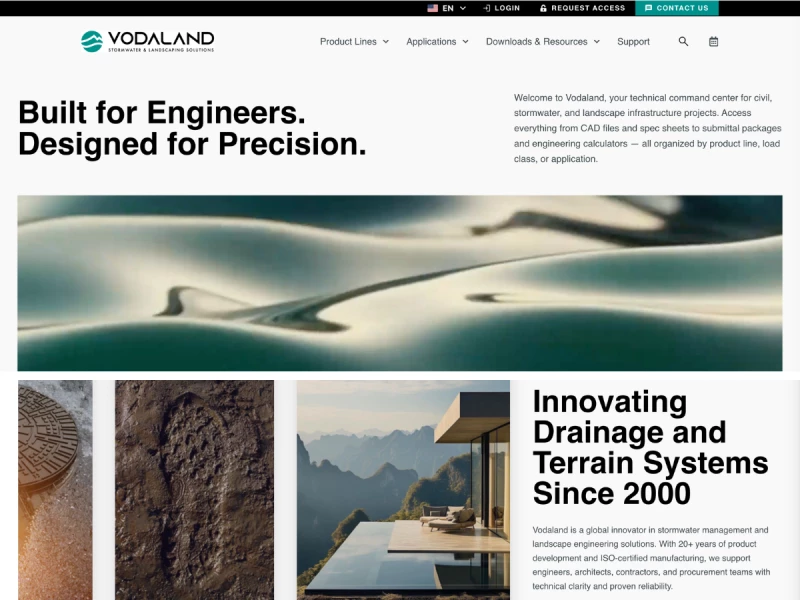 Vodaland Engineering Portal Website Design by Intero Digital