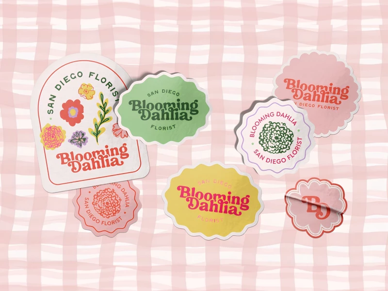 Blooming Dahlia Print Design by Sophinka Design