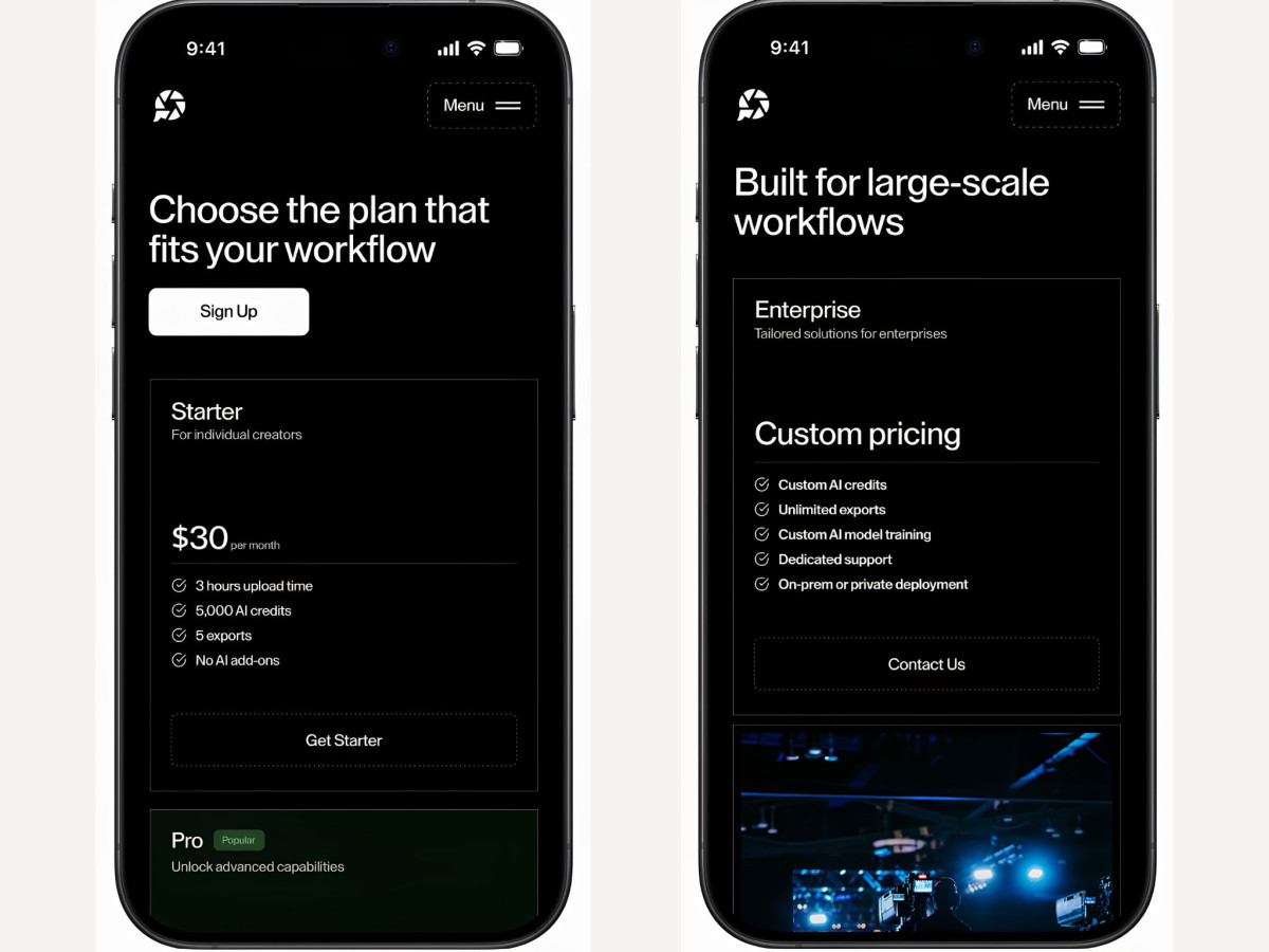 Ponder AI mobile interfaces displaying subscription pricing plans.