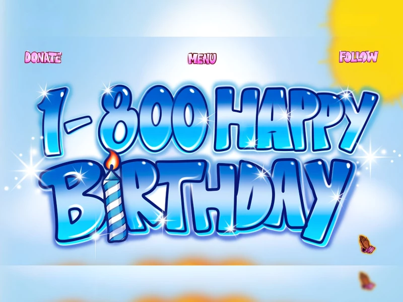 1-800 Happy Birthday Website Design by Digitldiy