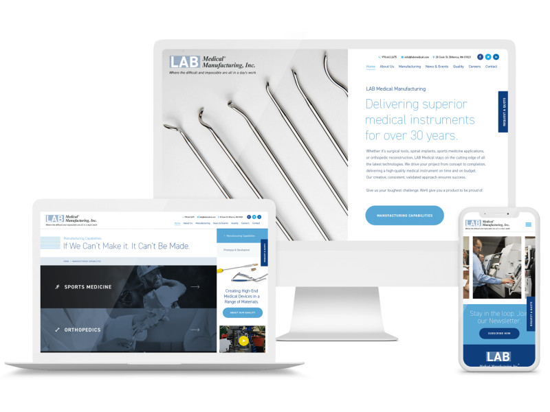LAB Medical Website Design