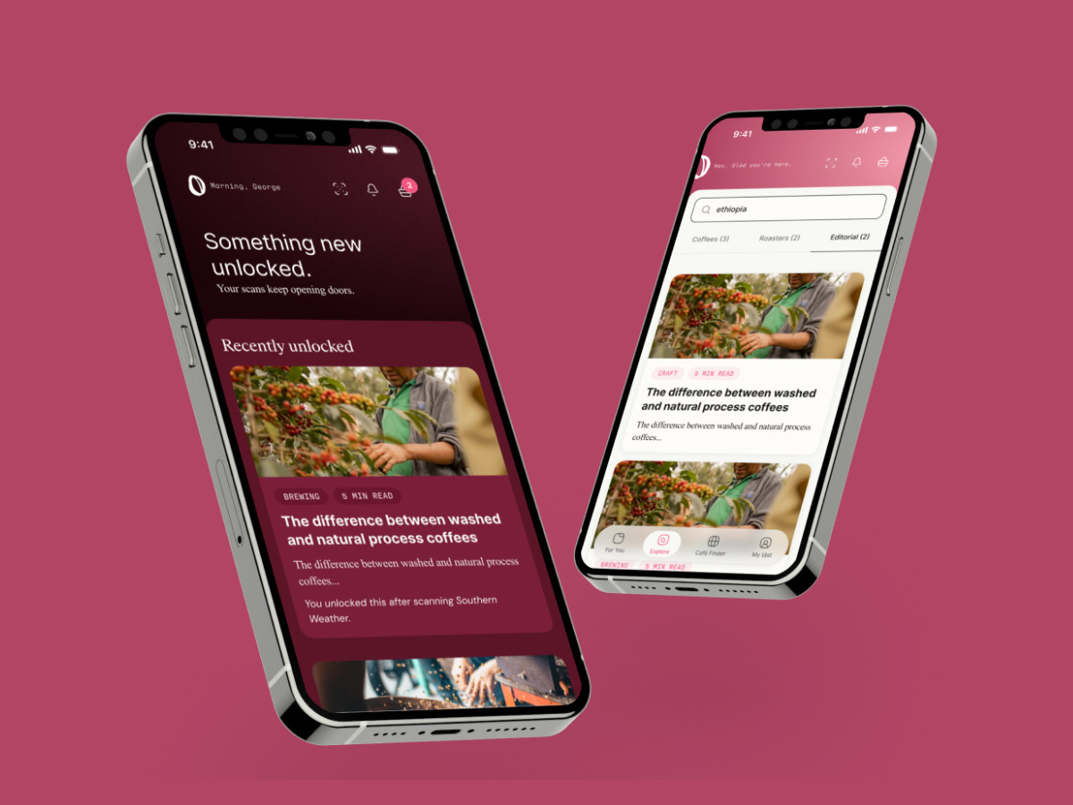 tāst App Design Pink UI