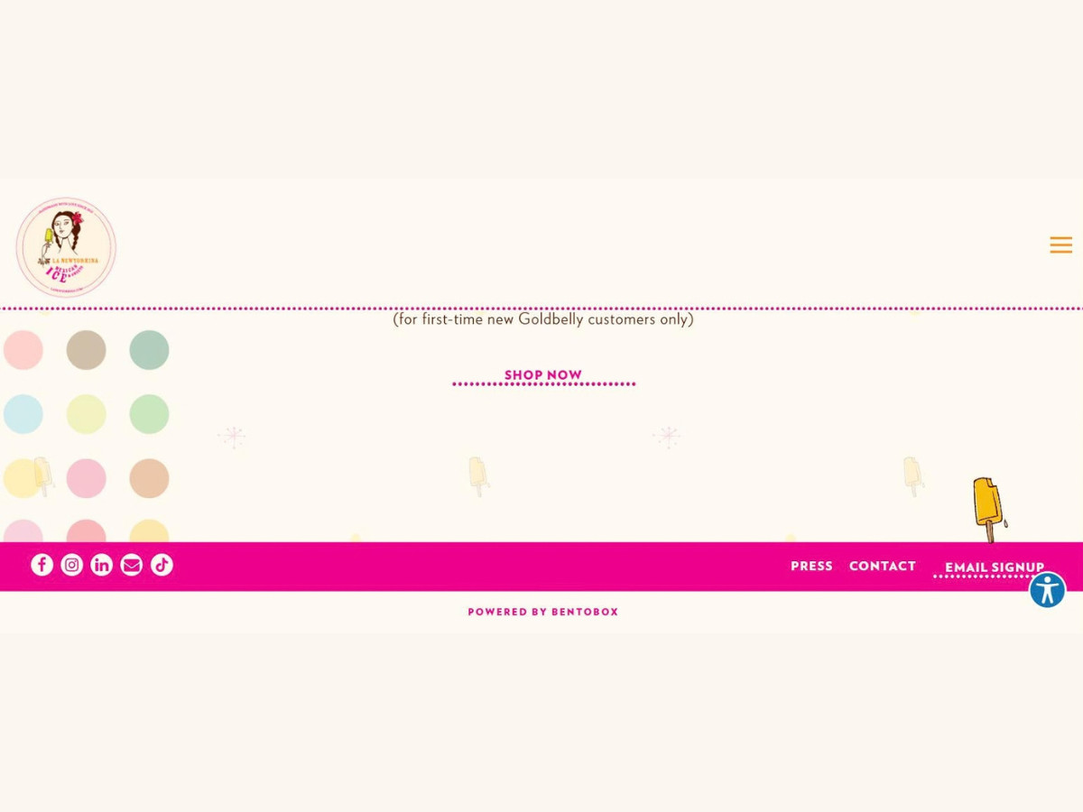 La Newyorkina Website Shop Button