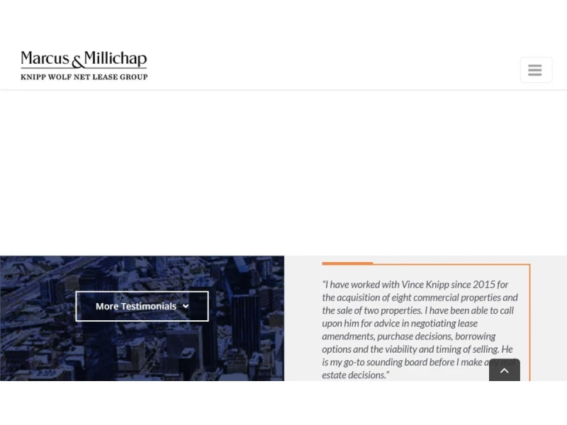 Knipp Wolf Net Lease Group Website Design by Calico Marketing