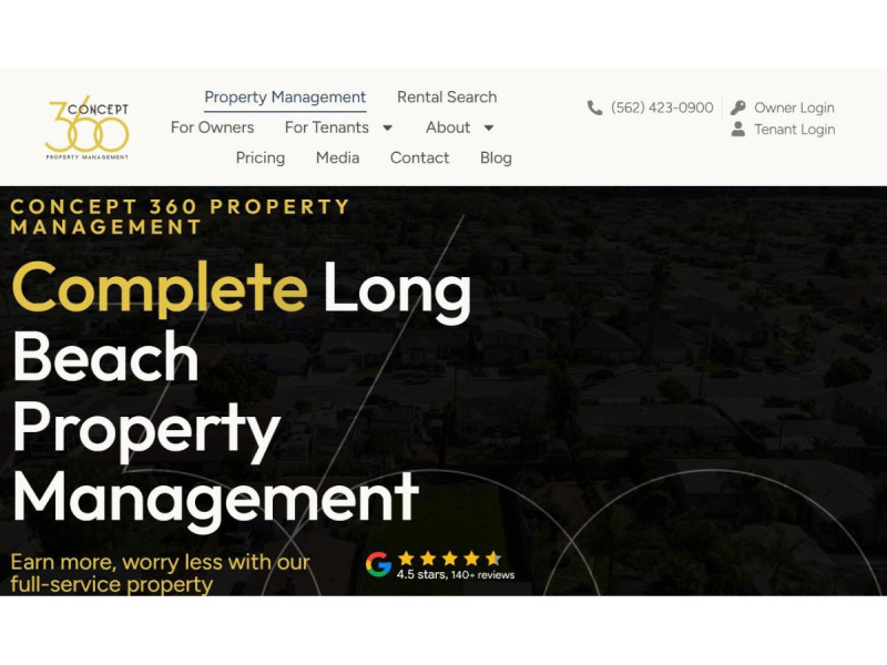 Concept360 Property Management Website Design