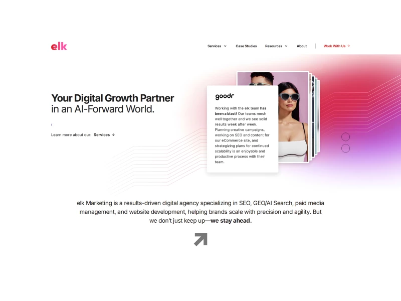 elk Marketing Website Design