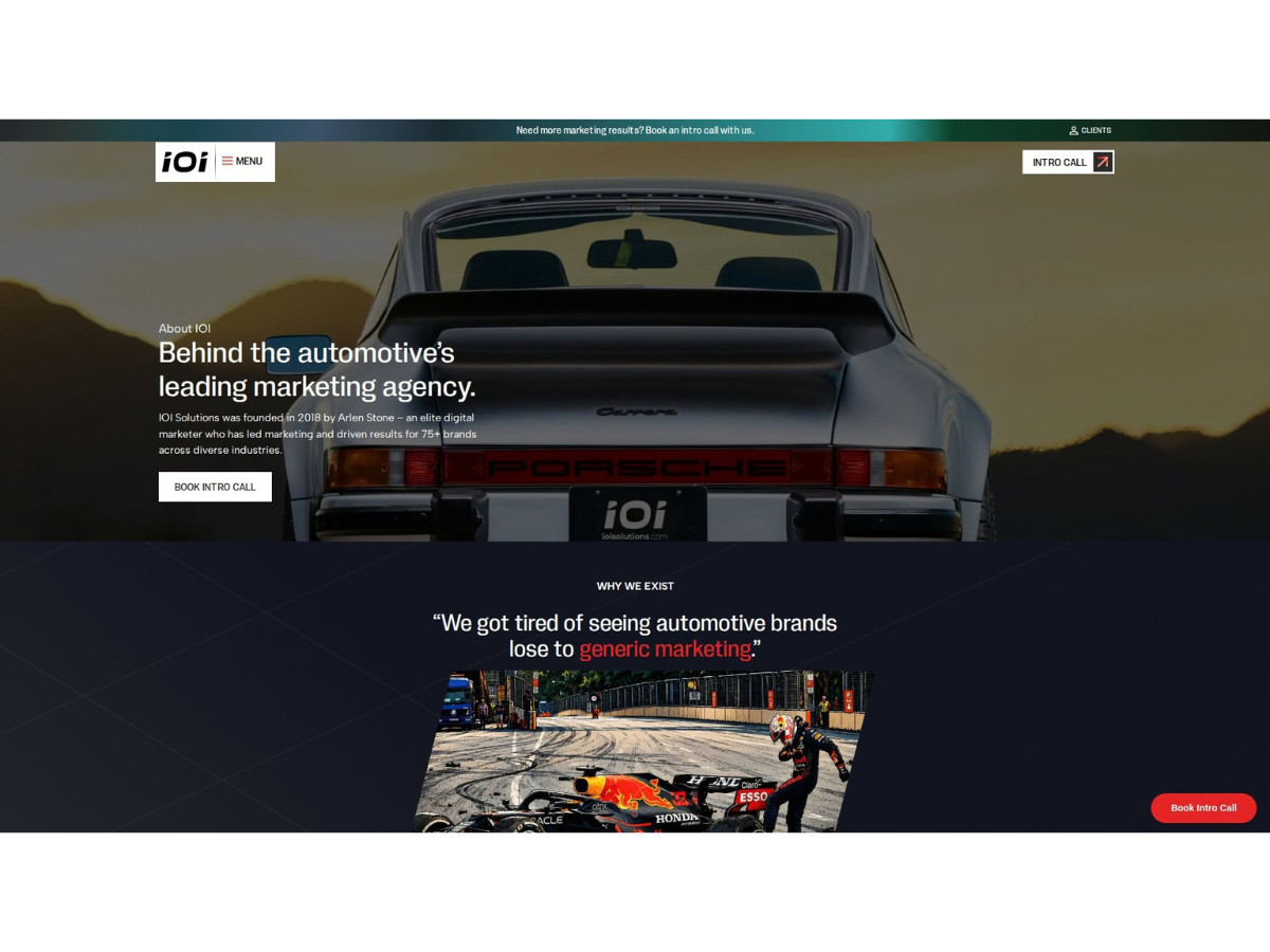 IOI Solutions Website Booking Page