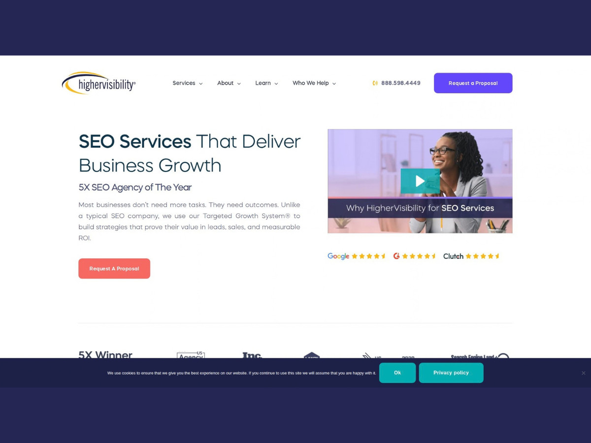 HigherVisibility Website Design About Us Page