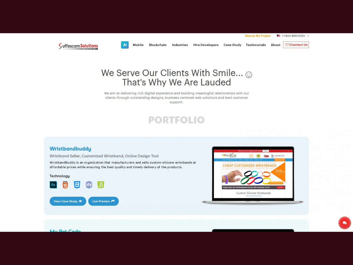 Suffescom Solutions Website Portfolio