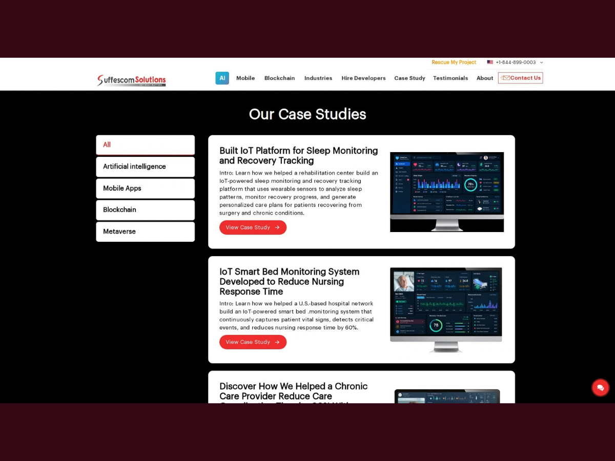 Suffescom Solutions Website Case Studies