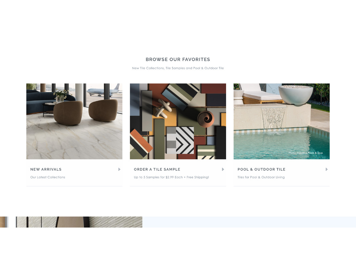 Garden State Tile Website Main Page