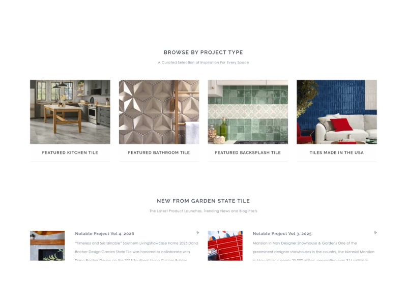 Garden State Tile — Tile & Stone Showroom Website Design by HigherVisibility