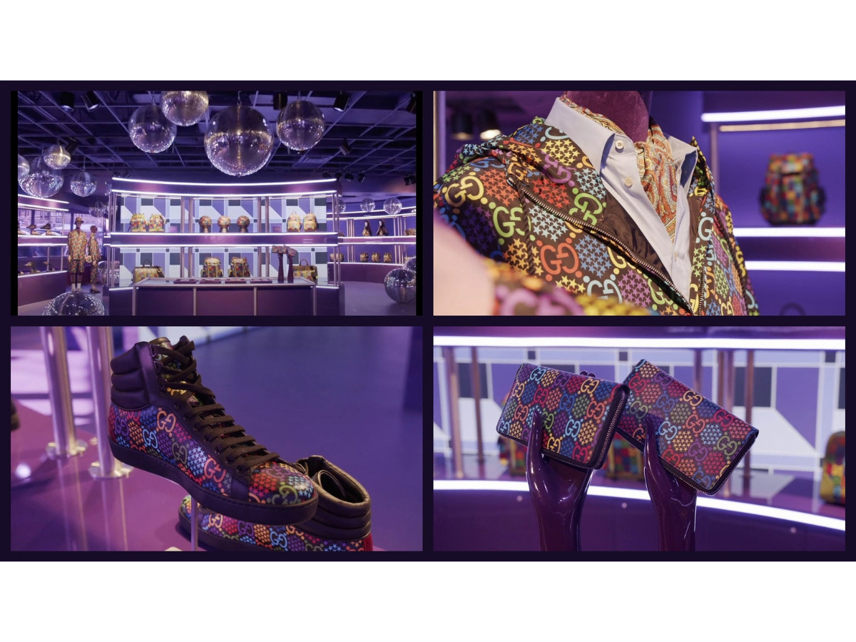 Gucci GG Psychedelic Pop-Up Promo Video Design stills