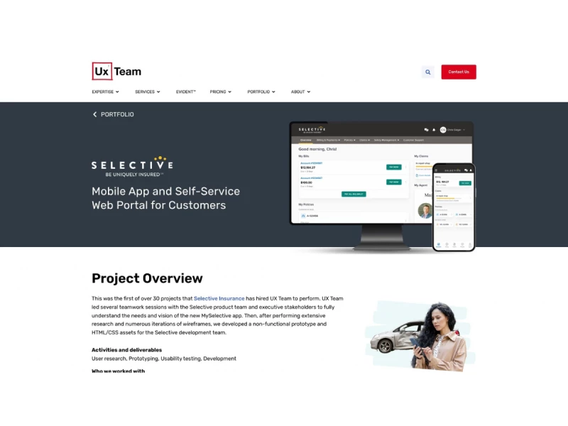 MySelective — Mobile App & Self-Service Web Portal App Design by UX Team