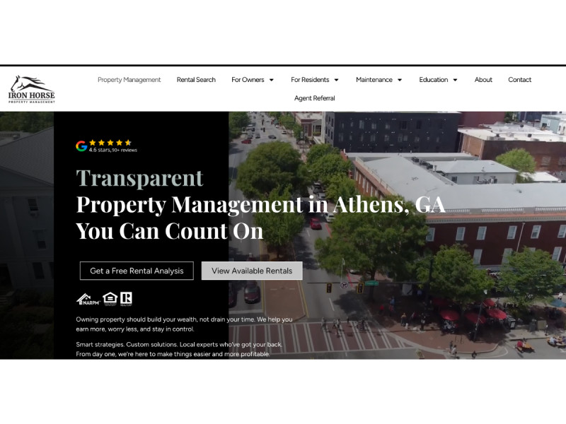 Iron Horse Property Management — Athens Property Management Website Design by Goodjuju Marketing