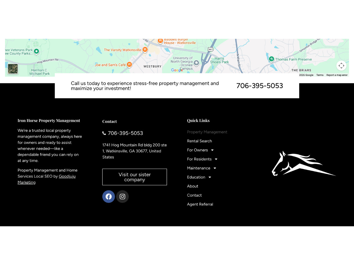 Iron Horse Property Management Contact Page