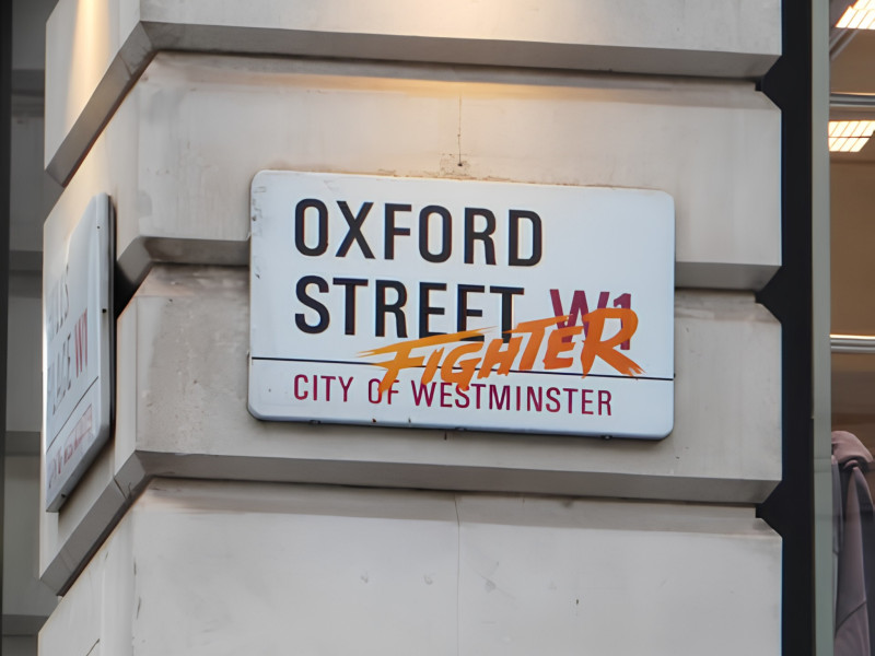 Street Fighter Street Signs Print Design