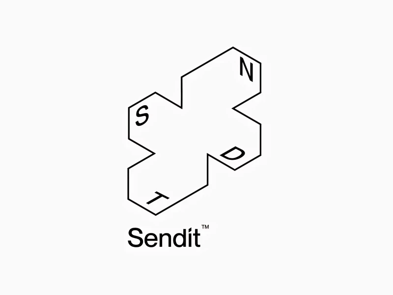 Sendit Logo Design by SlabPixel